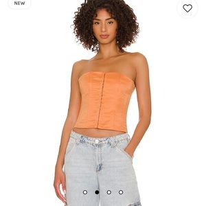 Satin Corset in Sunset